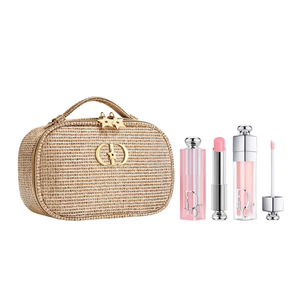 Dior Lip Balm & Gloss Set with Gold Case